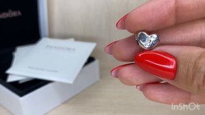 Шарм PANDORA, «Сердце с золотом», качественная копия!