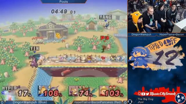 TO12 - HyperFlame+BaconPancakes (Red) vs Dingo + Wampuh (Blue) - Project M Doubles