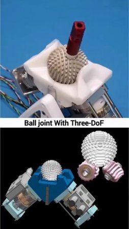 Ball Joint Mechanism With Three-DoF ｜ New Innovation 😍✅ #caddesign #gear #machinary #mechanical #3d