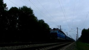 ЧС4-096 с пассажирским поездом "ЗАКАРПАТЬЕ"
