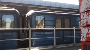 Budapest Metro: 81-717 & Ev-3 trains at Kőbánya-Kispest