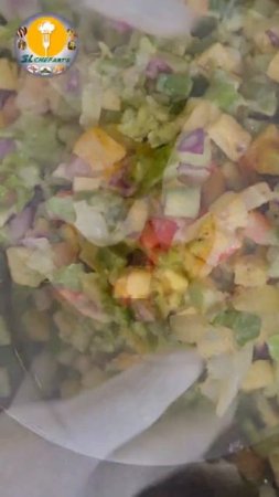 Mix chop salad with pineapple sauce #salad #pineapplesalad #mixsalad #food #youtubeshorts #shorts