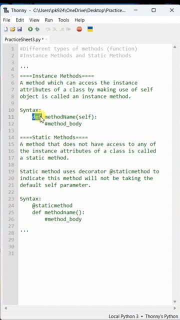 #36- Instance Methods and Static Methods [Part-1] | Advanced Python | Praveen Kumar