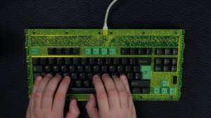 Typing test - Protozoa Strata:GLITCH custom keyboard with lubed SP Star Glow in the dark switches