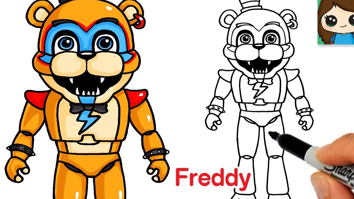 как нарисовать Мишку Фредди из 9 части? 3 часть смотреть онлайн