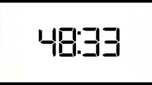 Countdown timer 100 seconds white