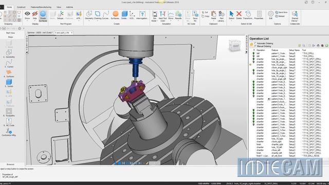 FeatureCAM - Spinner - U5-630 - 5 Axis Vertical Machining Centre (B & C table) смотреть онлайн