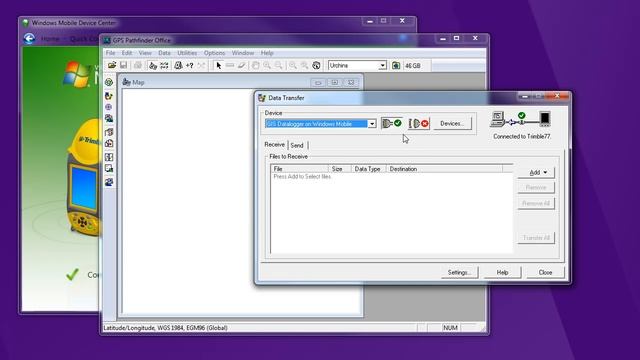 Trimble-Data transfer