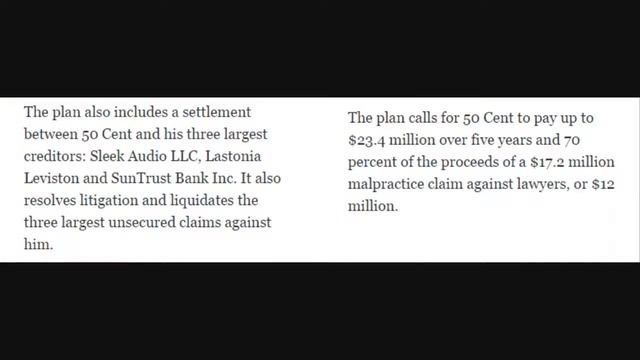 Bankruptcy Judge Agrees that 50 Cent is worth $20 Million but is in Debt $32 6 Million