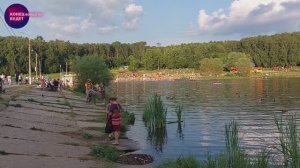 В Туле ЖАРА. Все туляки на пляже в Центральном парке.