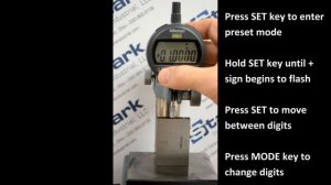 Mitutoyo Indicator Setting: Presetting