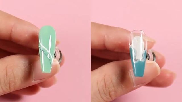 Lime Neon Sage Olive Pastel Blue Green Gel Polish Set for Nails Design смотреть онлайн