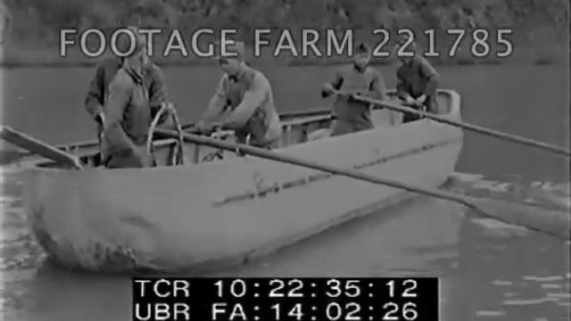 1918, US Army: Pontoon Bridge Construction 221785-02 | Footage Farm смотреть онлайн