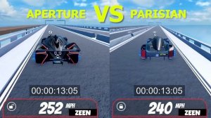 Aperture VS Parisian Roblox Jailbreak Speed Test