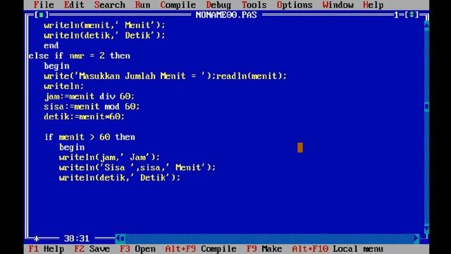 PASCAL - Program Konversi Waktu (Jam, Menit, Detik) смотреть онлайн
