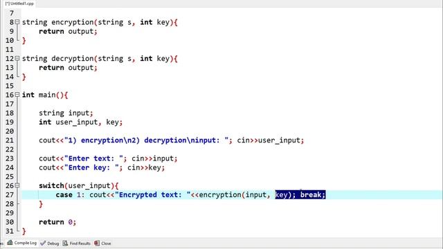 caesar cipher code in c++ in hindi urdu easy code | encryption and decryption | 2023