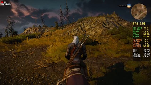 The Witcher 3 - RTX 3070 + Ryzen 9 5900X | 1080p Ultra Settings