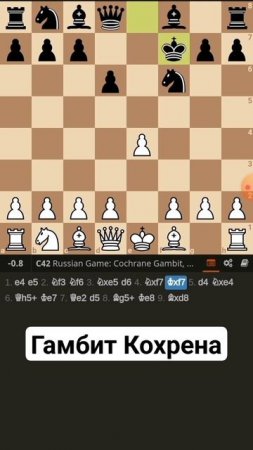 Русская партия. Ловушка в гамбите Кохрена. Первый вопрос соперника — "Ко хрена?" #chess #chessgame