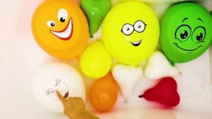 Лопаем шарики с водой Изучаем цвета