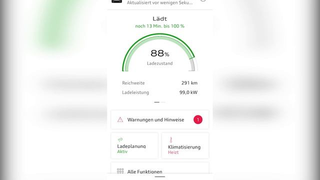 Update zur Ladekurve beim e-tron 55 nach dem 30000km Service  - alles super!