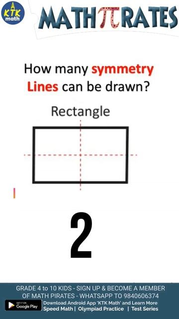 How many symmetry lines for Triangle Square Rectangle Circle Parallelogram ?#geometry #math смотреть онлайн