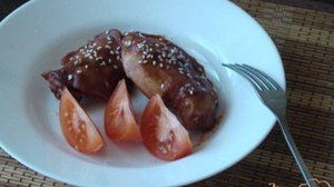 Курица в томатно-медовой глазировке