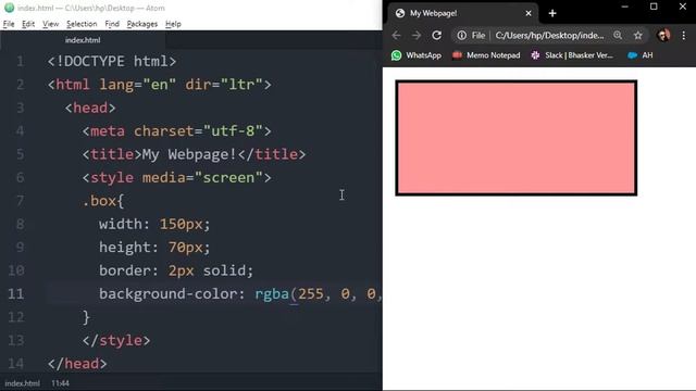 CSS Tutorial for beginners in Hindi #48 | CSS Opacity or Transparency ...