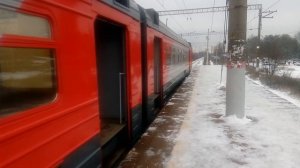 Электропоезд ЭД4М-0217 платформа Орудьево 8.12.2018
