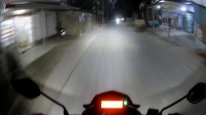 Yamaha FZ v2 head light Upgrade  and Test #Nighteye H4 LED