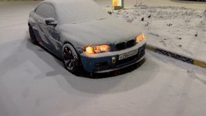 Долгожданный дрифт на bmw по снегу