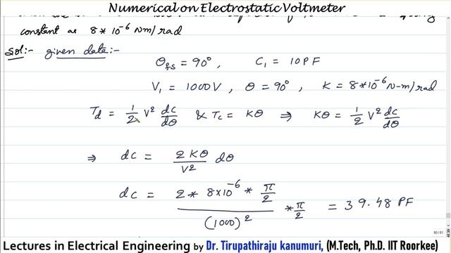 ME70 Numerical on Electrostatic Voltmeter смотреть онлайн