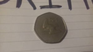 1983 Irish Ireland 50p Fifty Pence Eire 7 Sided Coin