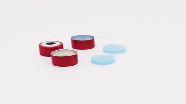 20mm Silver Magnetic Open Top Alu Cap Red Side with Beige PTFE/White Silicone Septa смотреть онлайн