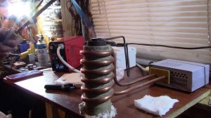 Пробую лить серебро в опоки с помощью индукционной печки.