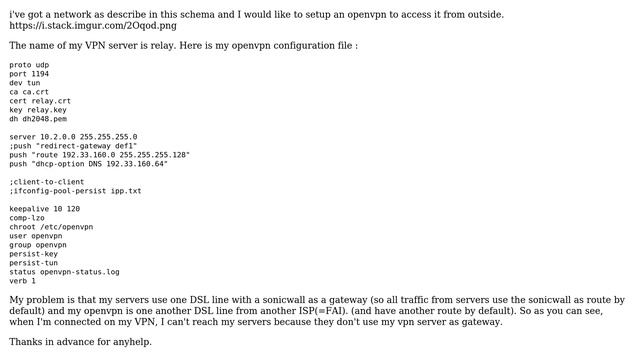 DevOps & SysAdmins: OpenVPN with two gateway and DNS server