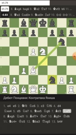 Ловушка в дебюте понциане. Мат за ферзя! Подпишись!!! #chess #chessgame #checkmate #шахматы #shorts