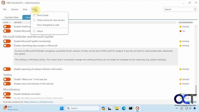 Tweak and Debloat Your Windows 10 or 11 Computer Settings for Free with O&O ShutUp10++
