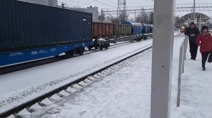 Элетропоезда:эт2м-068,эт2м-117,эт2м-142,эт2м-057  на станции клин