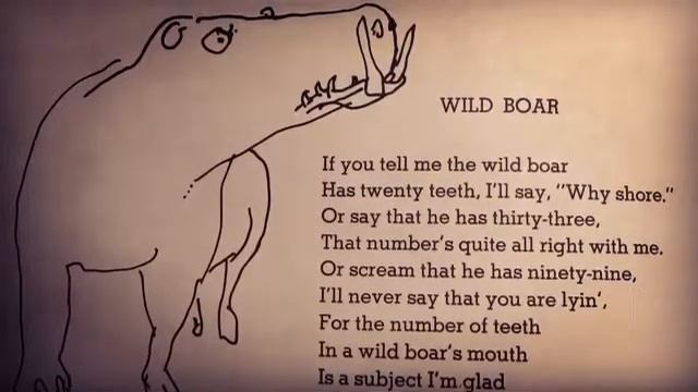 Wild Boar by Shel Silverstein