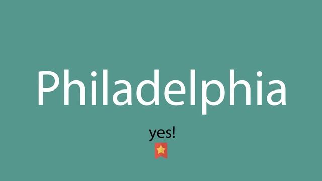 Philadelphia pronunciation смотреть онлайн