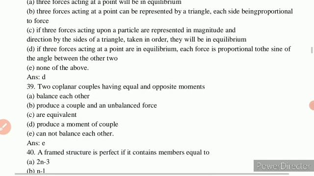 APPLIED MACHANIC 200+ OBJECTIVE QUESTION 2ND SEMESTER POLYTECHNIC ONLINE EXAM 2021
