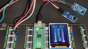 RP2040 Raspberry PI PICO - Dual DS18B20 Temperature Sensor Read and Show in Waveshare TFT Display