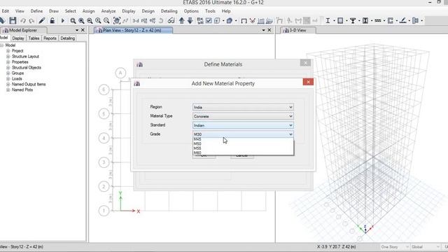 ETABS ANALYSIS FOR NON LINEAR STATIC ANALYSIS PART 1 смотреть онлайн