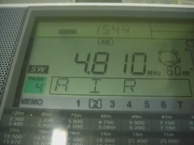 4810 kHz AIR Bhopal (Bhopal, Madhya Pradesh, IND) 06.05.2019