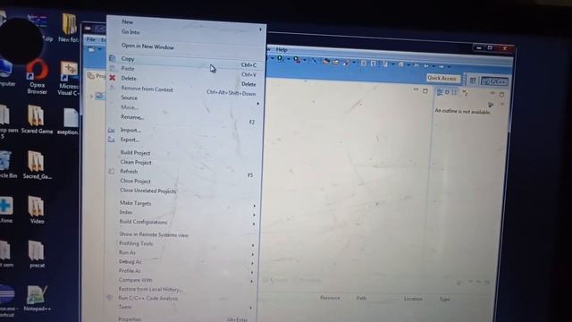 Creating new empty project in eclipse for cpp