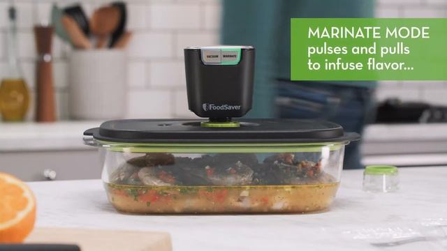 Marinate Food in 12 Mins with FoodSaver® Compact Multi-Use Handheld Vacuum Sealer смотреть онлайн