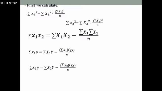 BS Math |Lecture-2|Multiple Linear Regression with two Regressors