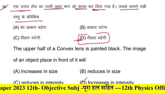 12th Physics Official Model Paper 2023 I Physics Model Paper 2023 12th- Objectiv.....