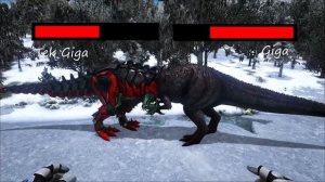 ARK: Survival Evolved | Tek Giga VS Giga With Healthbars |