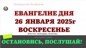 26 ЯНВАРЯ ВОСКРЕСЕНЬЕ ЕВАНГЕЛИЕ АПОСТОЛ КАЛЕНДАРЬ ДНЯ  2025 #евангелие